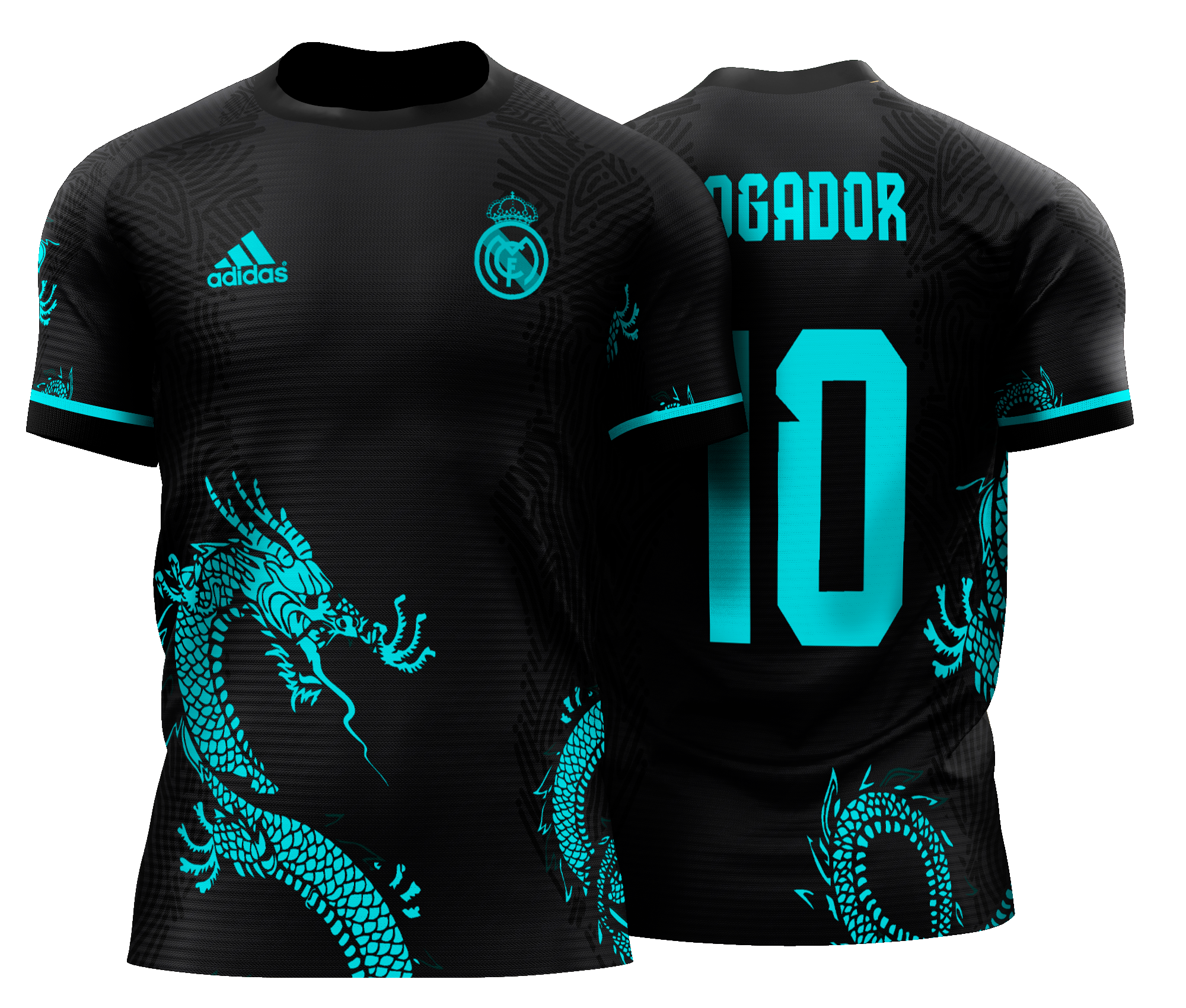 Arte Vetor Camisa Dragão Real Madrid Concept (Hyze Design)