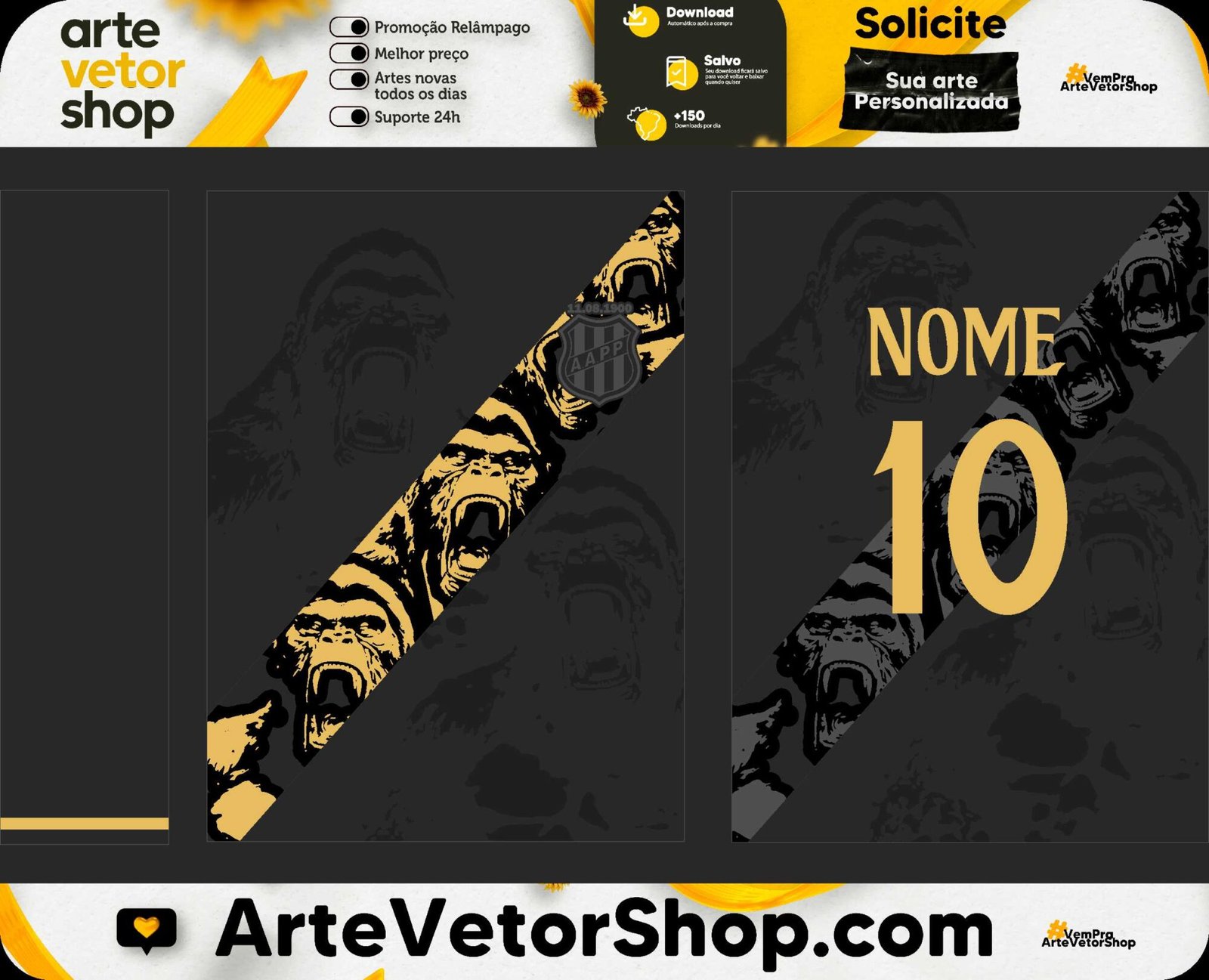 Arte Vetor Camisa A.A Ponte Preta Hyze Concept