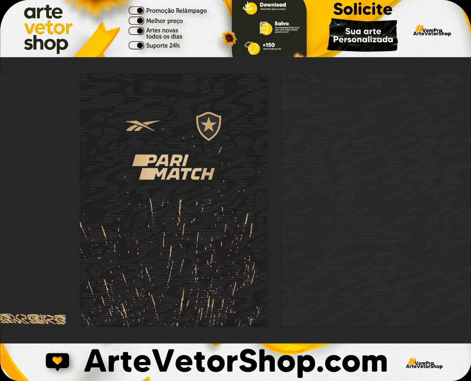 Arte Camisa Botafogo Reserva 24/25