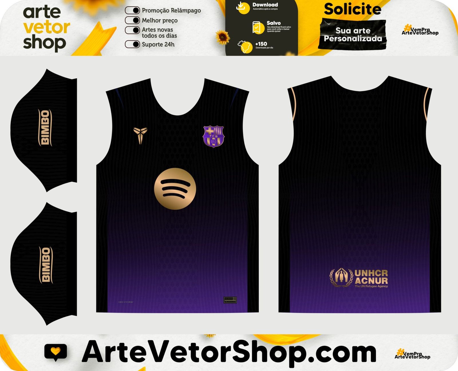 Arte Vetor Camisa Barcelona Reserva Mamba 2026-27