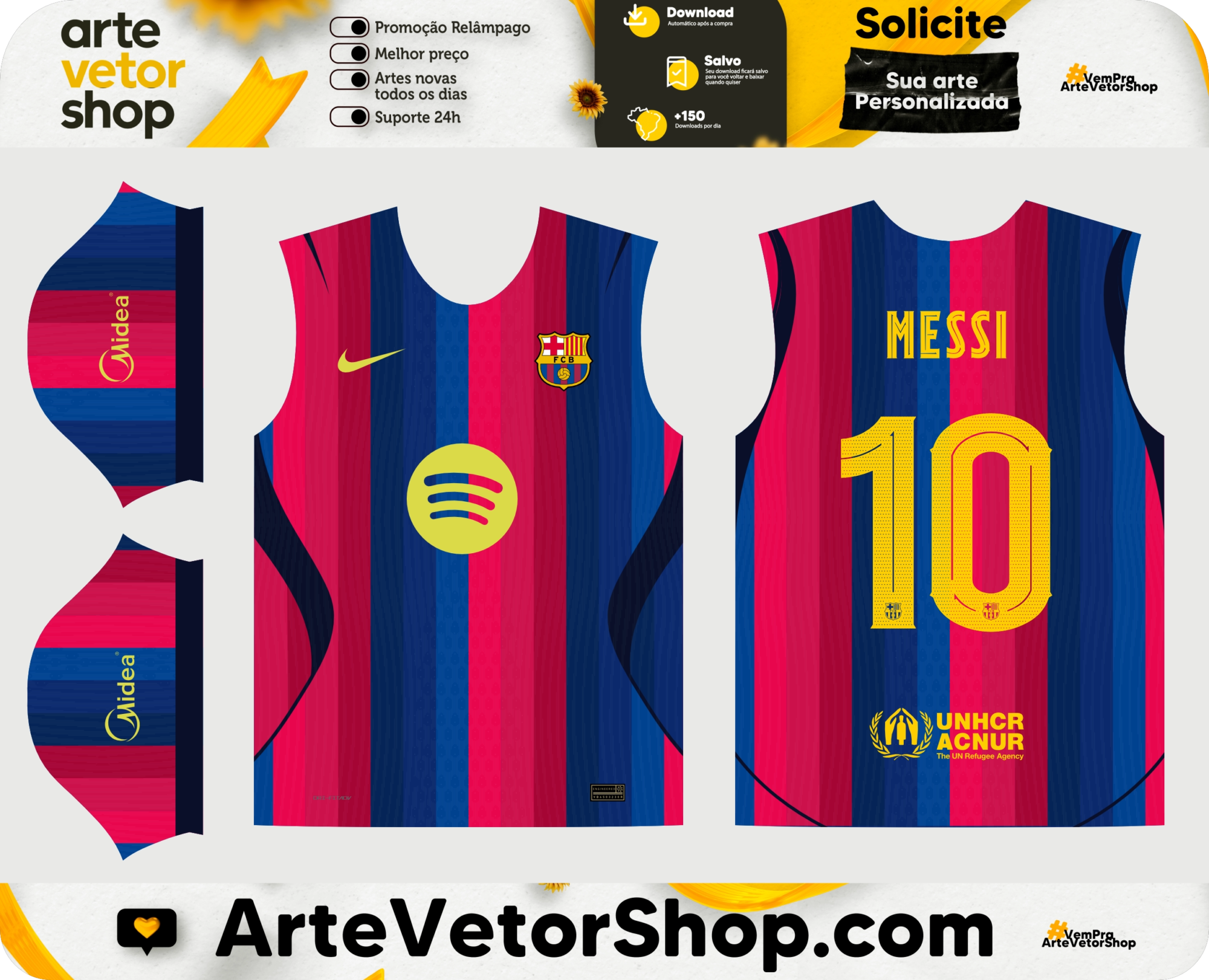 Arte Vetor Camisa Barcelona Titular 2026-27