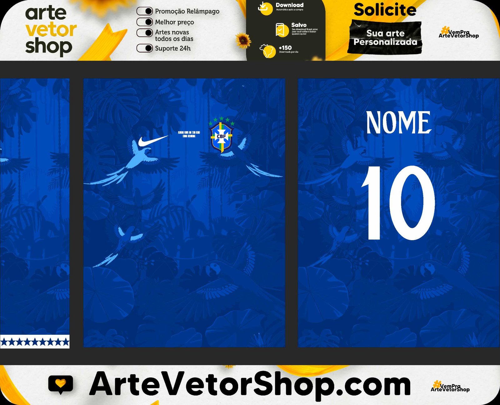 Arte Camisa Brasil Hyze Concept