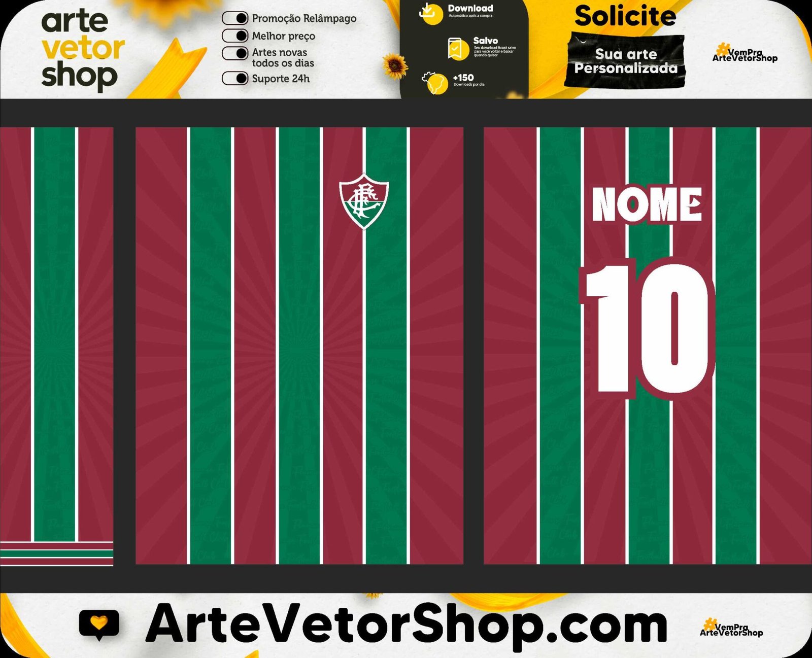 Arte Vetor Camisa Fluminense Concept Hino