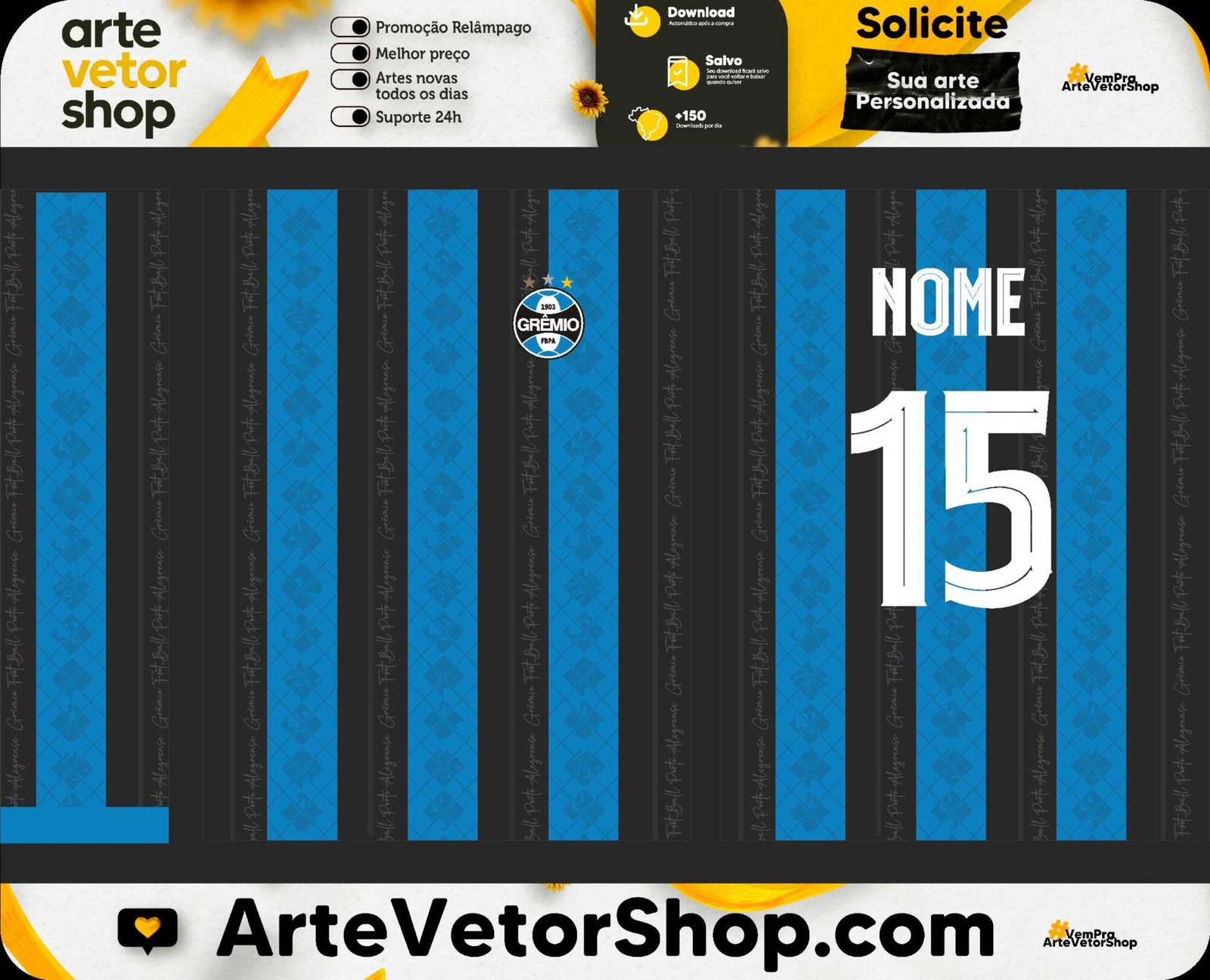 Arte Vetor Camisa Grêmio Football Club Concept
