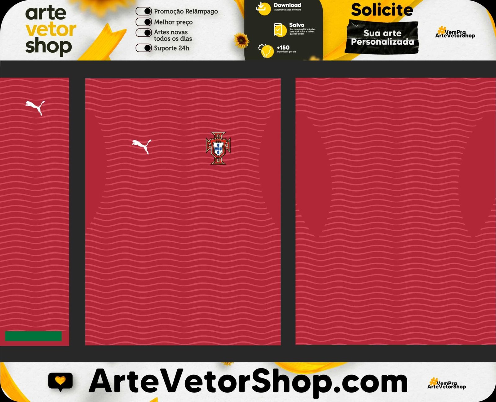 Arte Vetor Seleção Portugal F.P.F