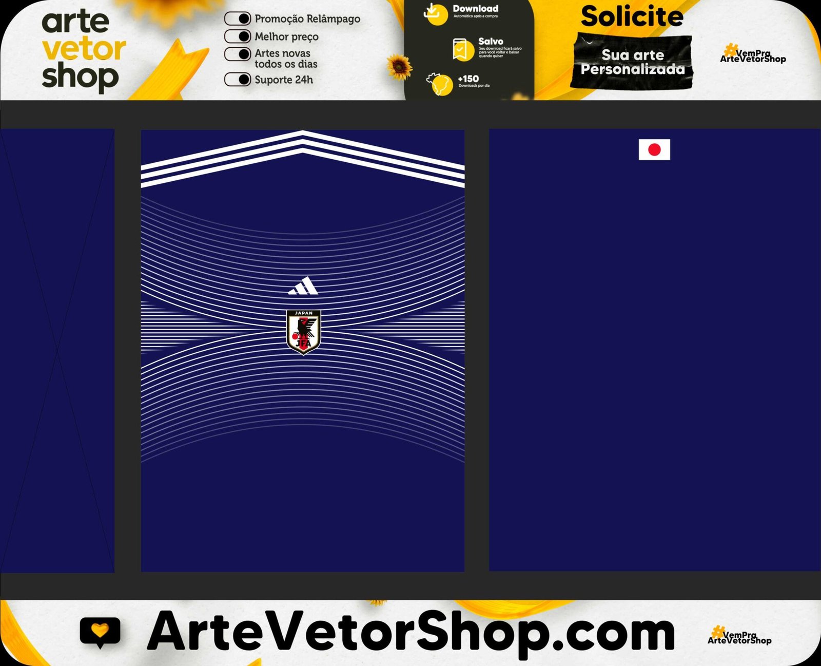 Arte Camisa Titular Japão 26
