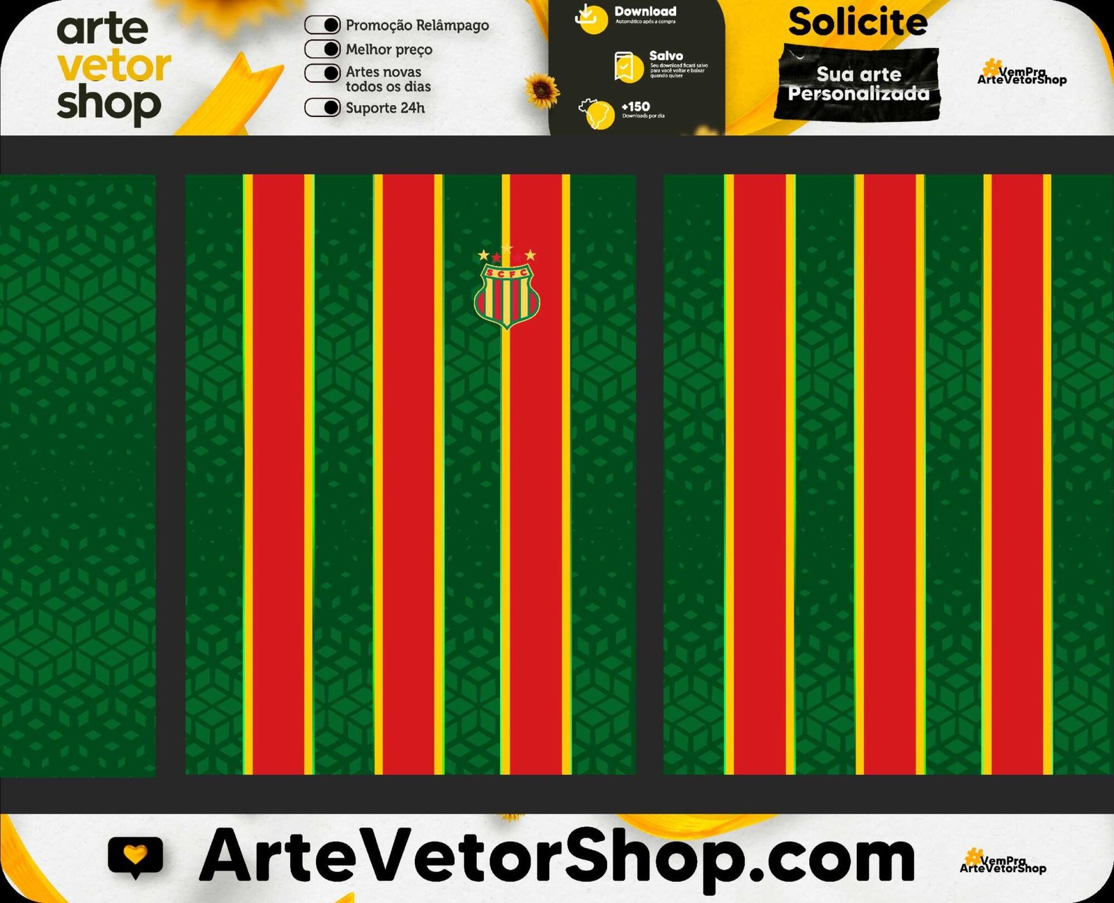 Arte Vetor Camisa Sampaio Corrêa FC Hyze Concept