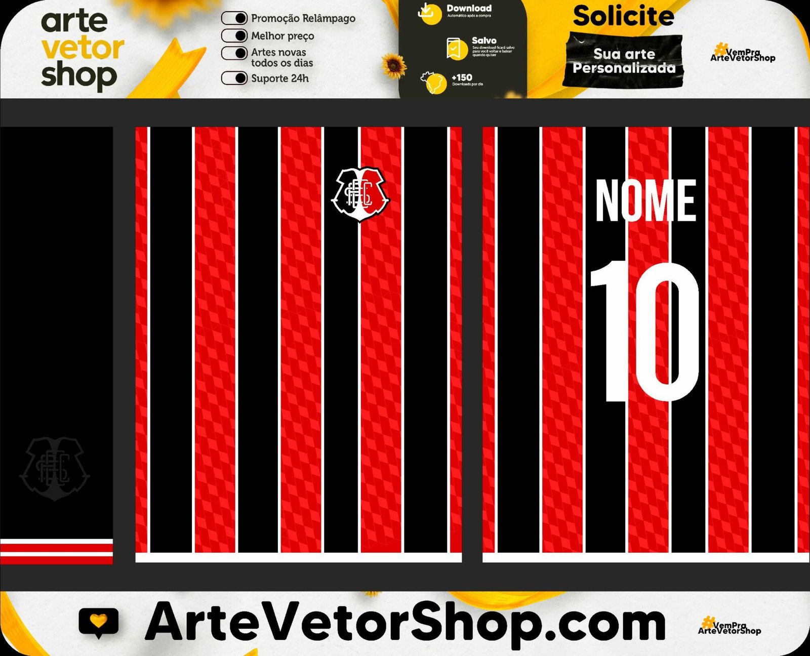 Arte Vetor Camisa Santa Cruz Hyze Concept
