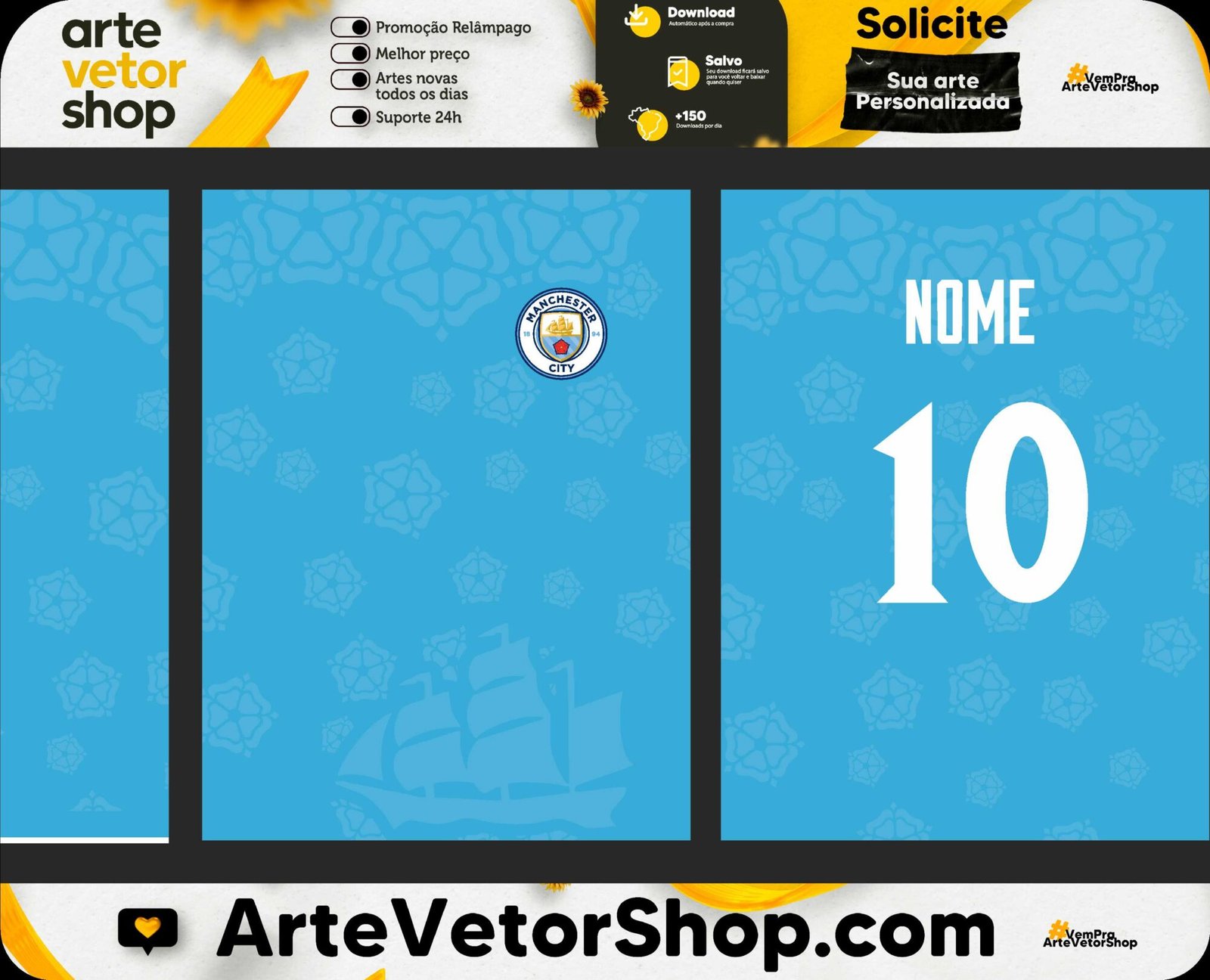 Arte Vetor Manchester City Hyze Concept