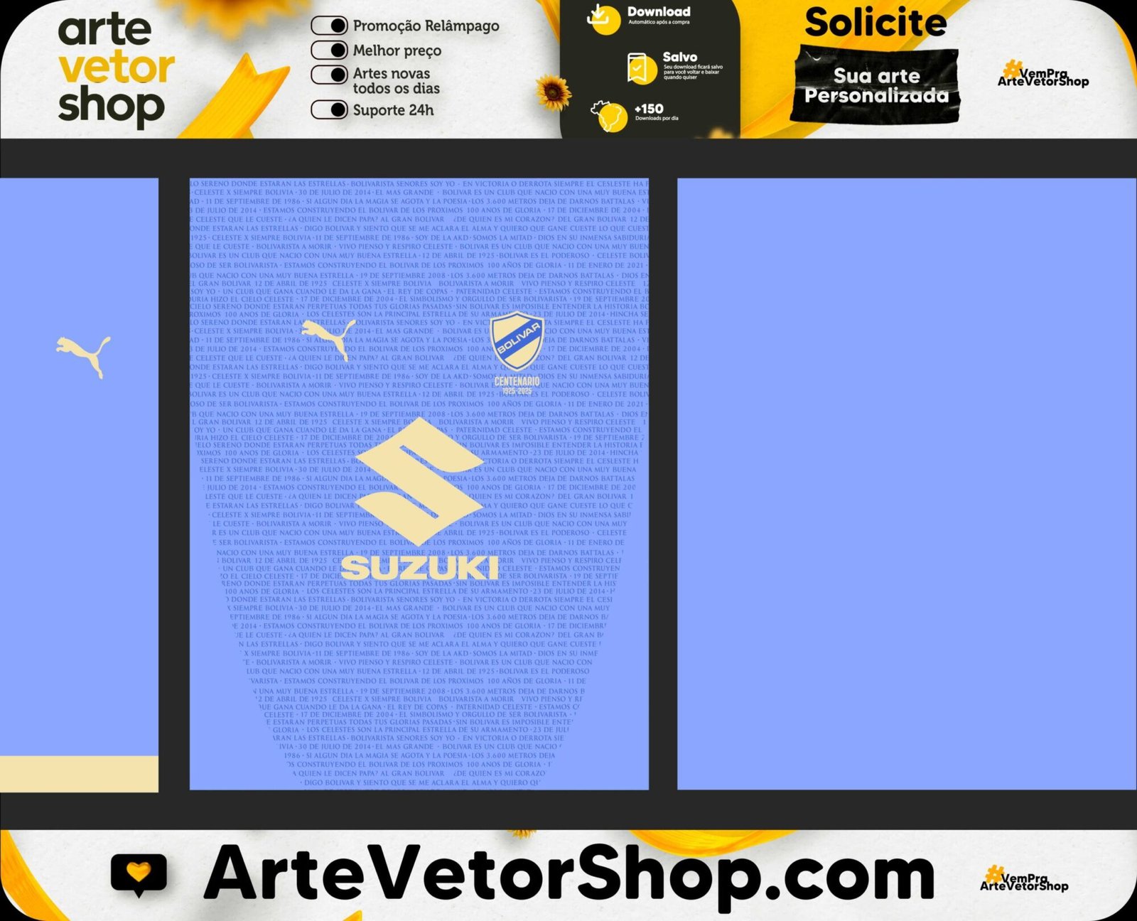 Arte Camisa Bolivar Centenário 25