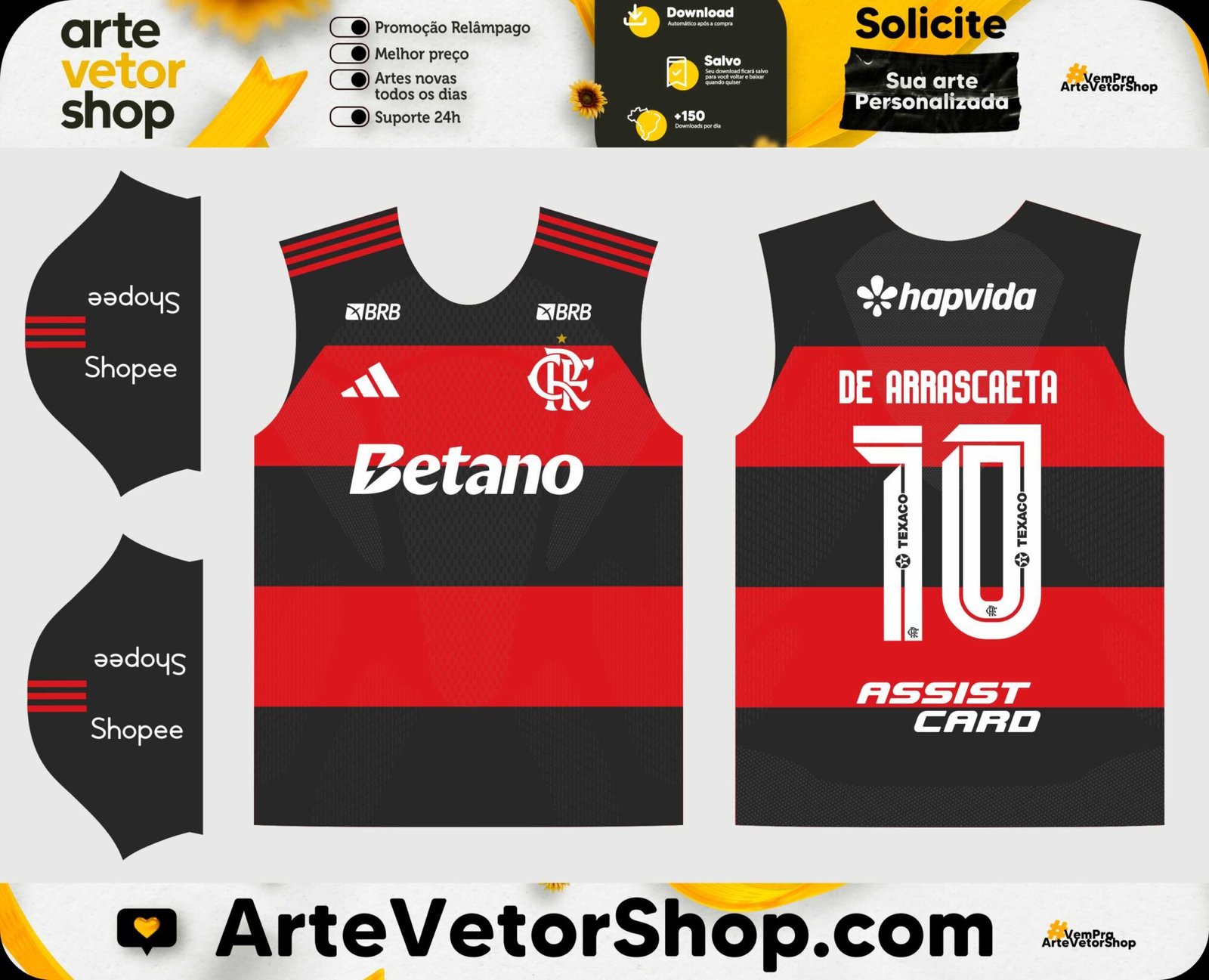 Arte Vetor Camisa Flamengo Titular 2026-27