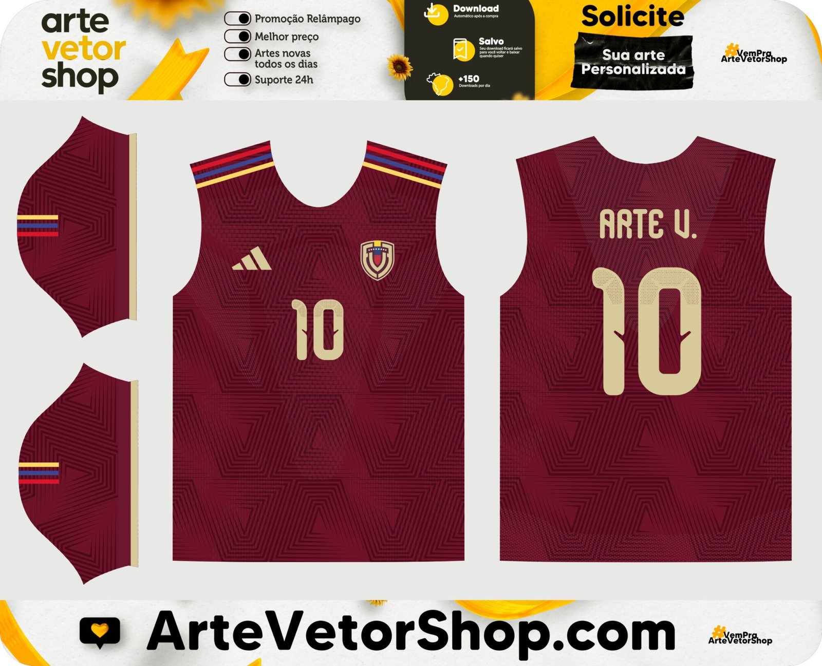 Arte Vetor Seleção Venezuela Titular 26