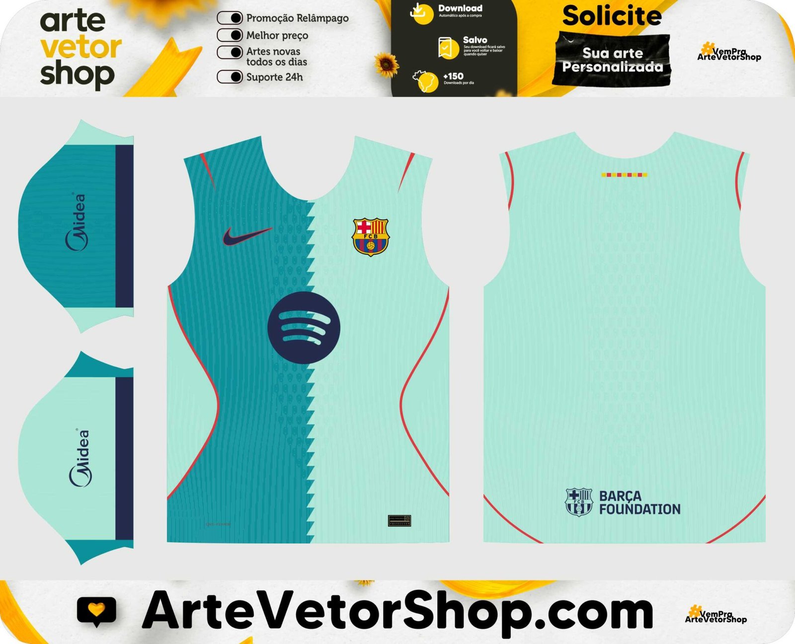 Arte Vetor Terceira Camisa Barcelona 2026-27