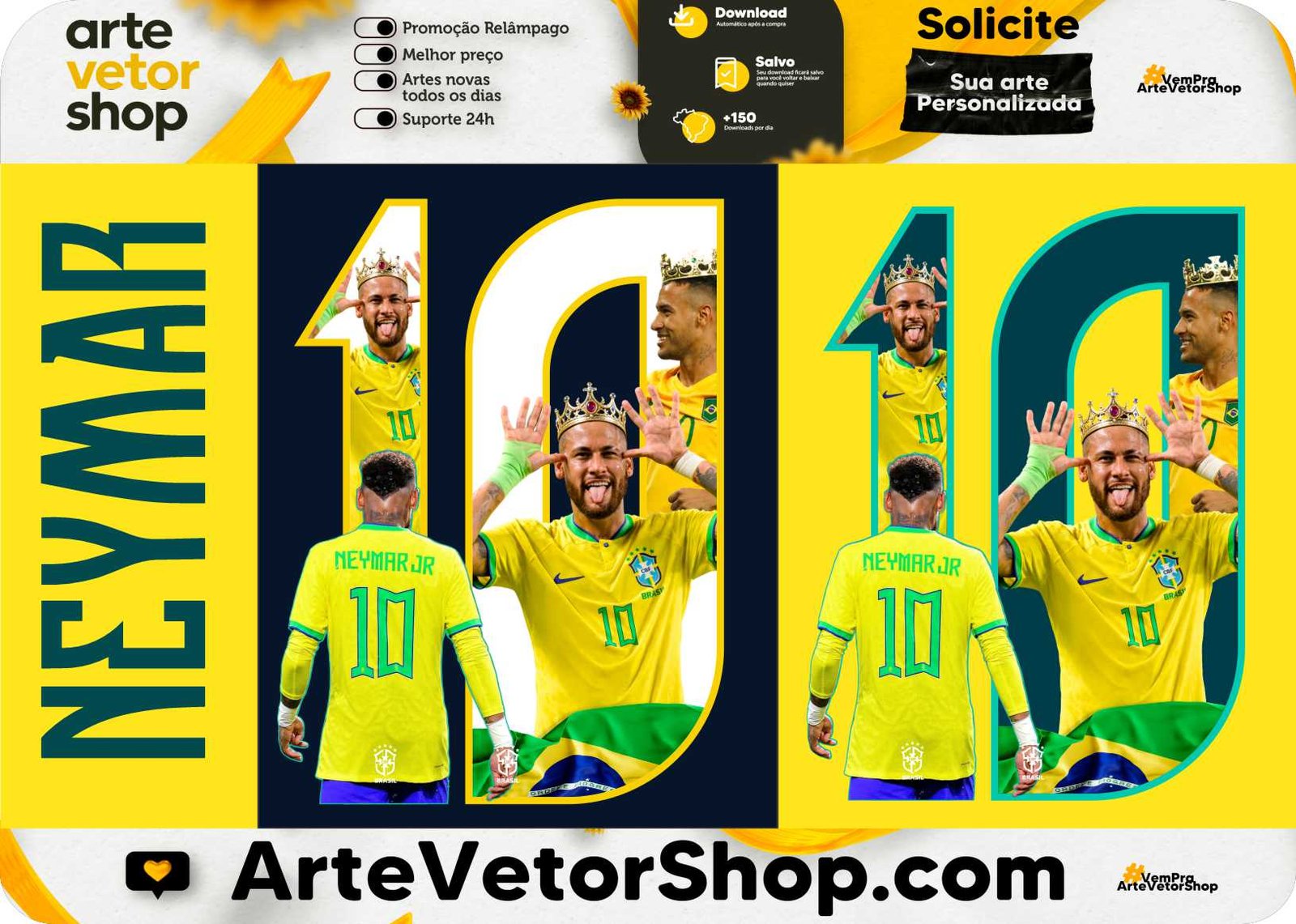 Fonte Personalizada Brasil Neymar Rei 2026-2027