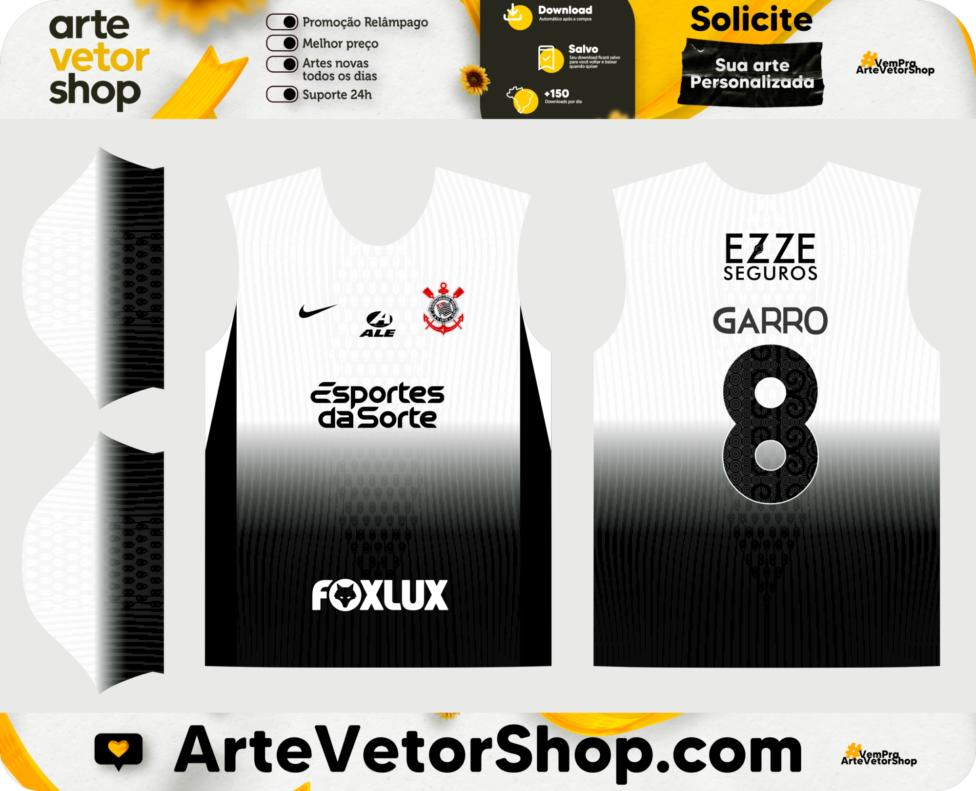 Arte Vetor Corinthians Titular 24-25