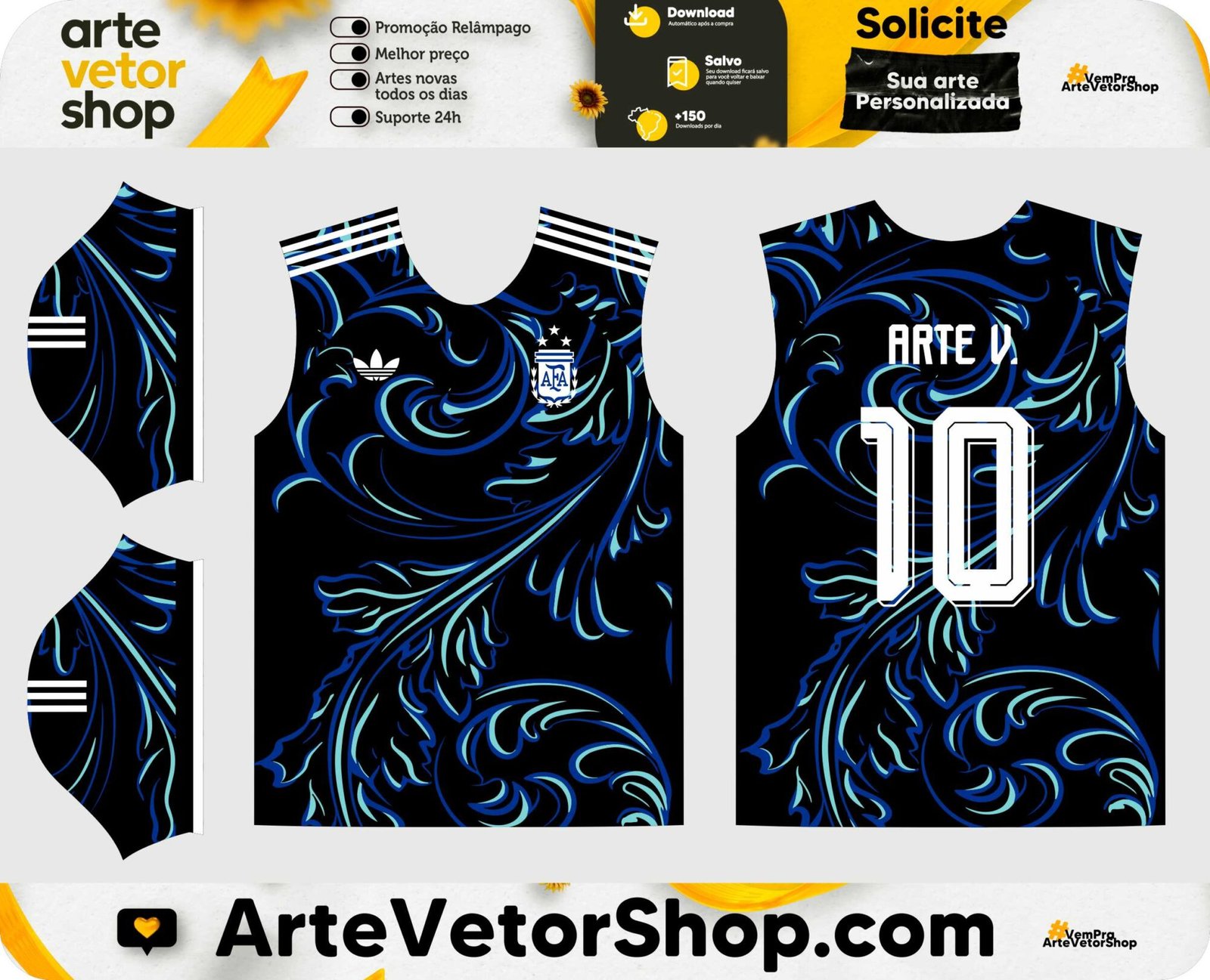 Arte Vetor Camisa Reserva Argentina 26-27 Fonte Inclusa