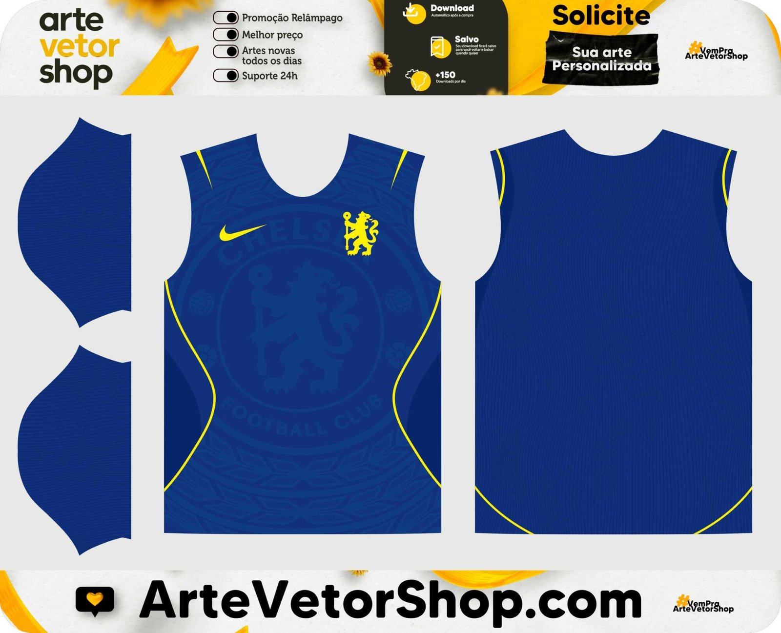 Arte Vetor Camisa Titular Chelsea 26-27