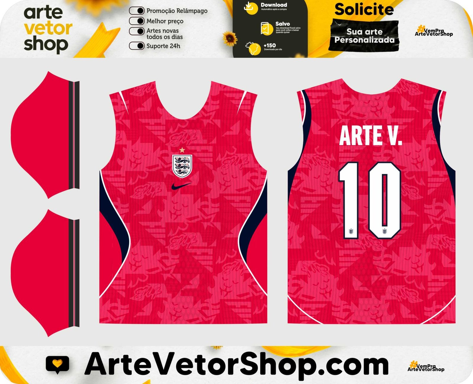 Arte Vetor Camisa Reserva Inglaterra 26-27