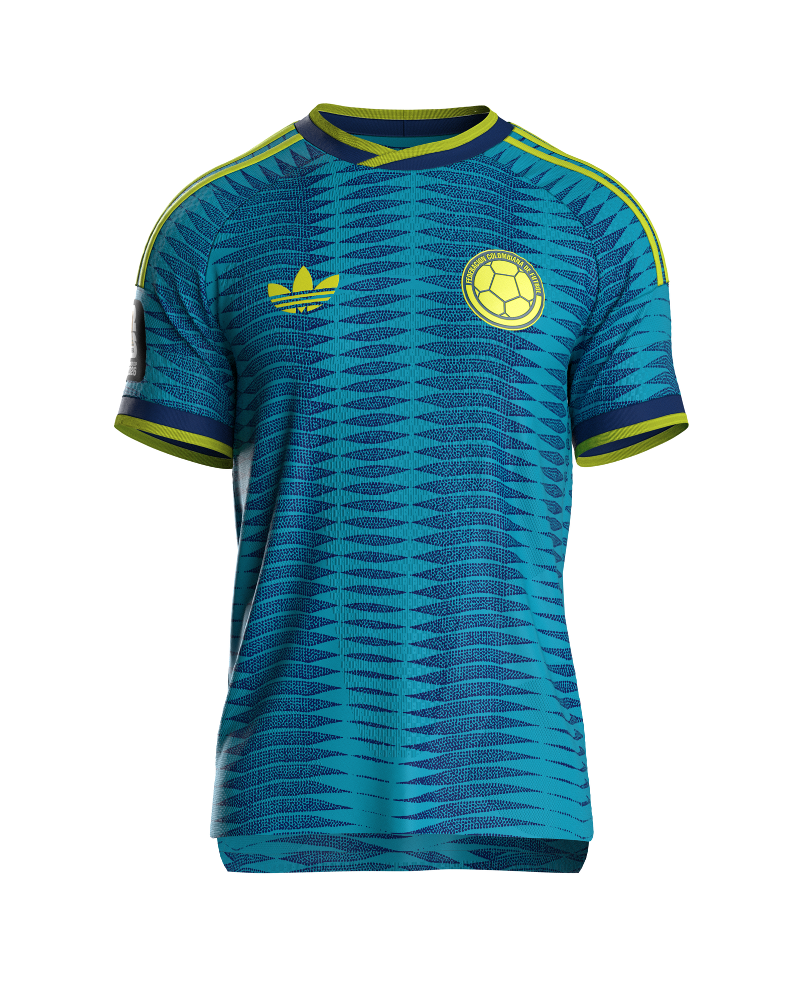 Mockup Camisa Adidas 2026 ZPRJ  - Colombia Seleção Clo3D