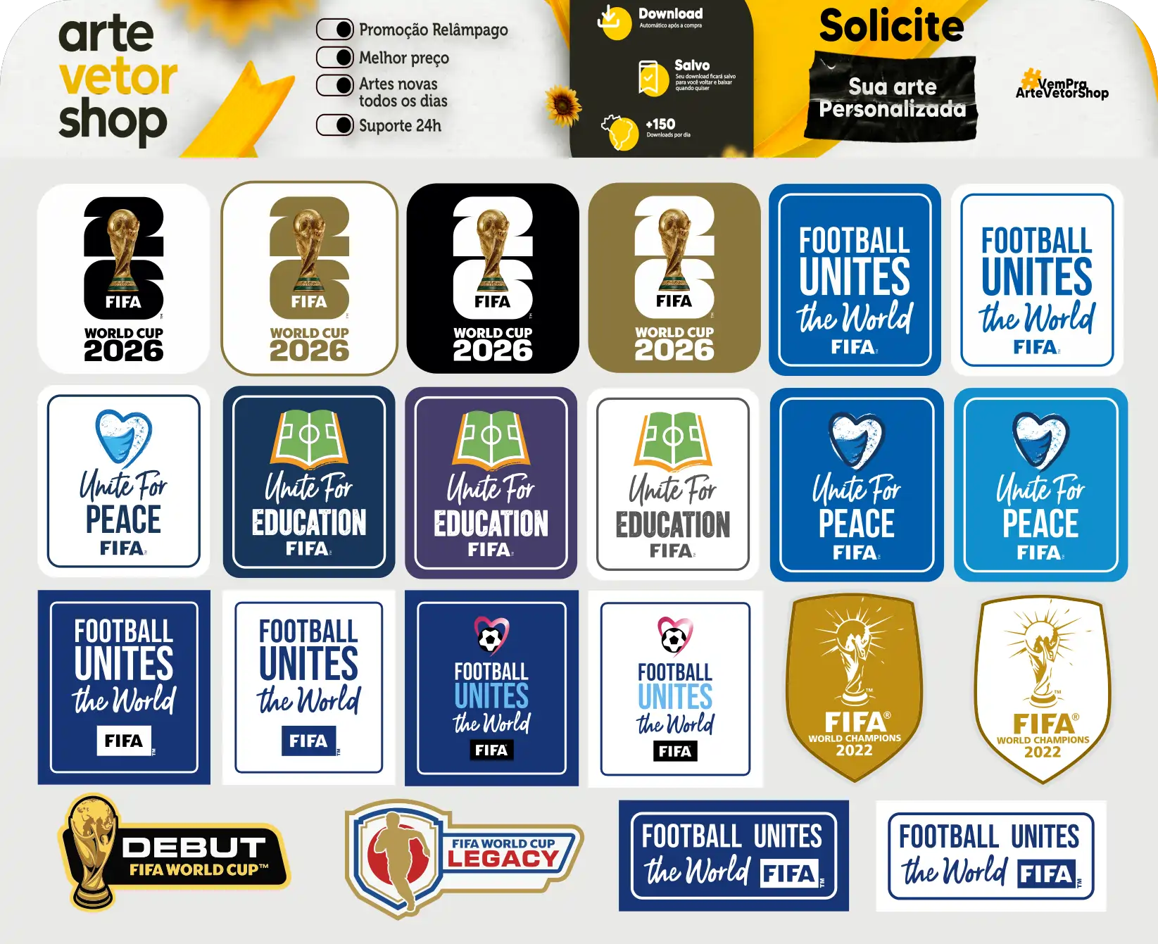 Todos os Patches Copa do Mundo Fifa - FIFA WORLD CUP 2026 Parches