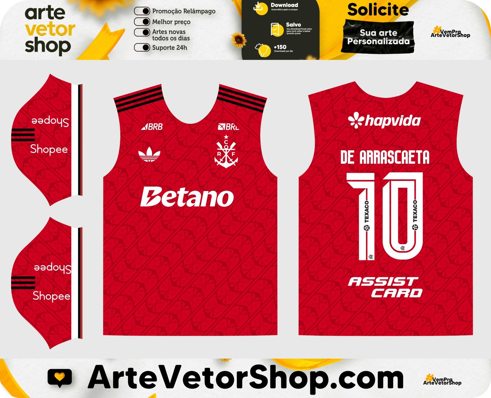 Arte Vetor Terceira Camisa Flamengo 2026-27 Estampa + Fonte