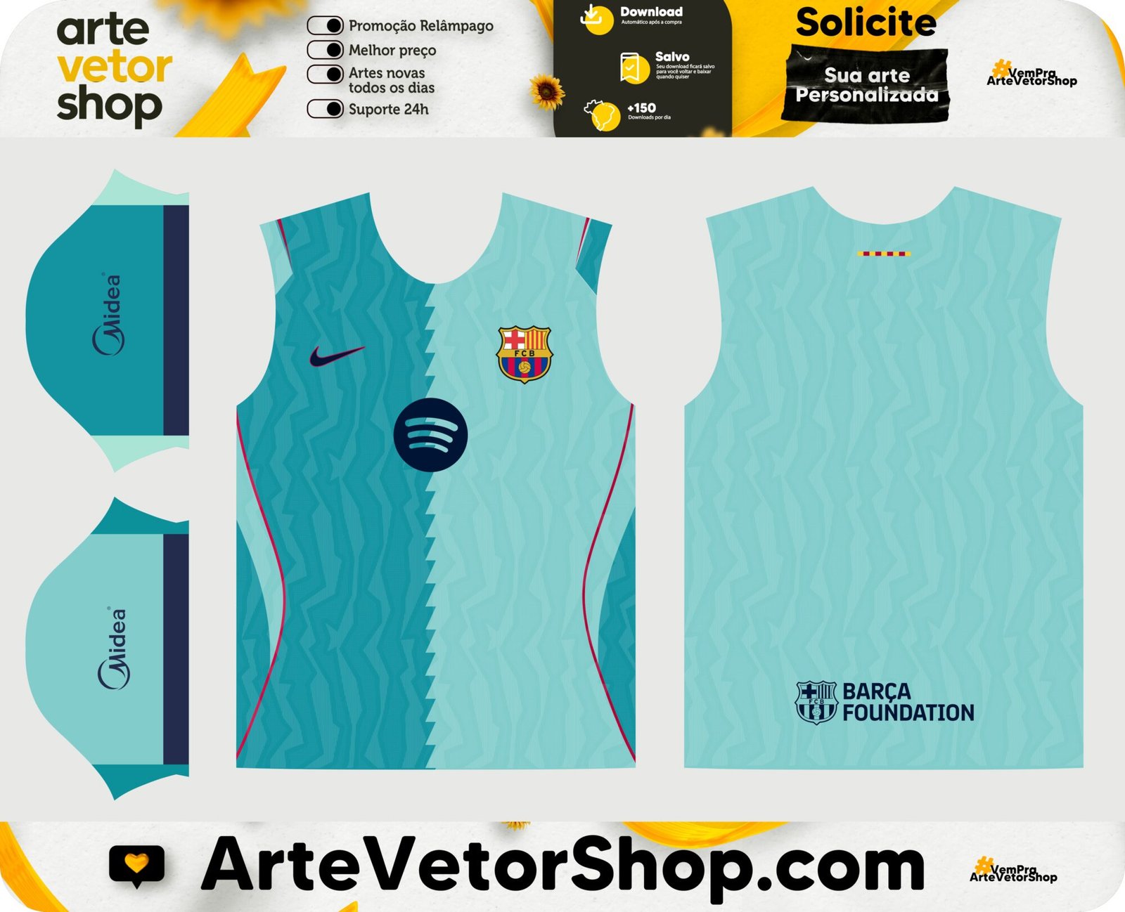 Arte Vetor Terceira Camisa Barcelona 2026-27