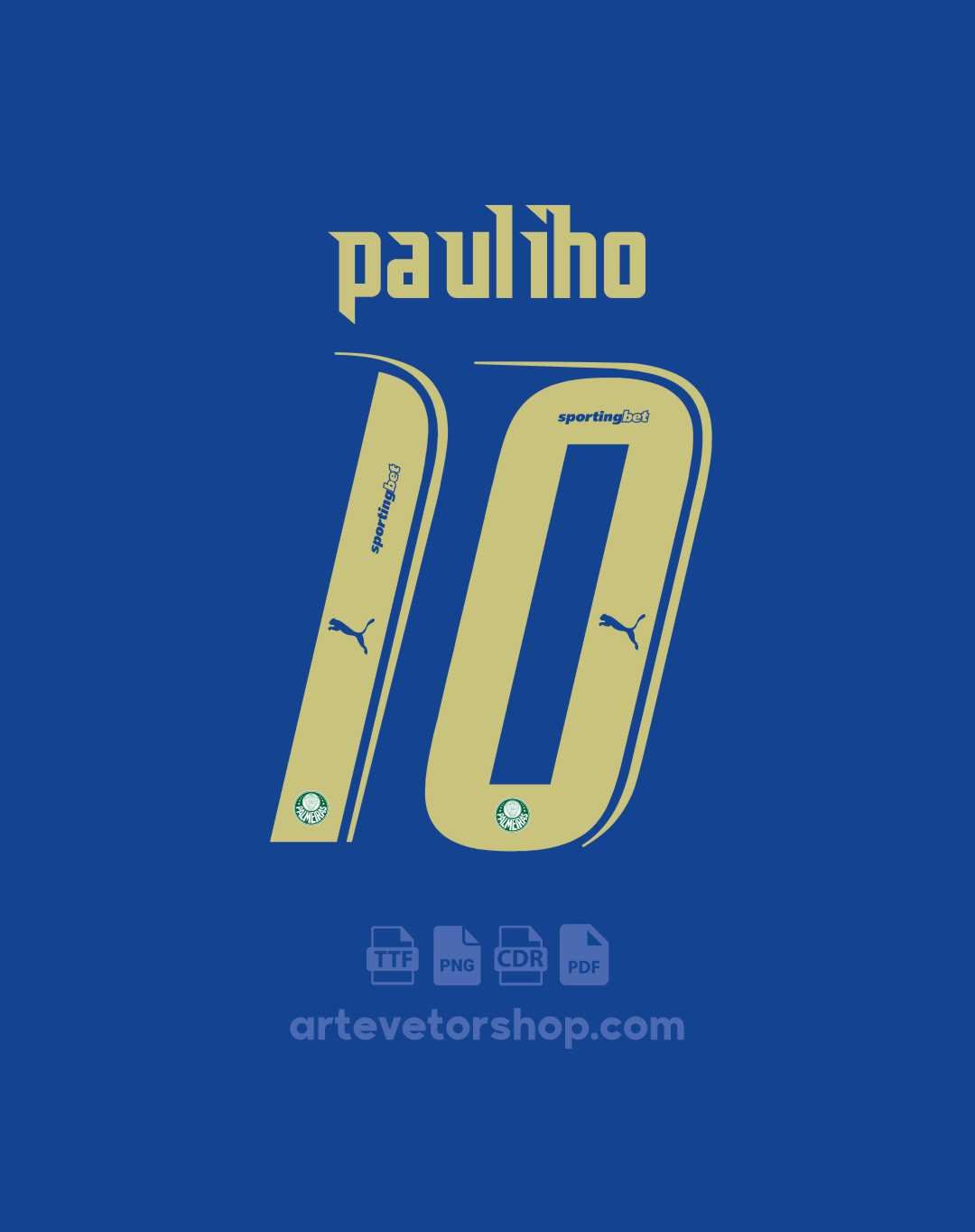 Fonte Palmeiras 2026-27 Número Terceira Camisa - Imagem 2