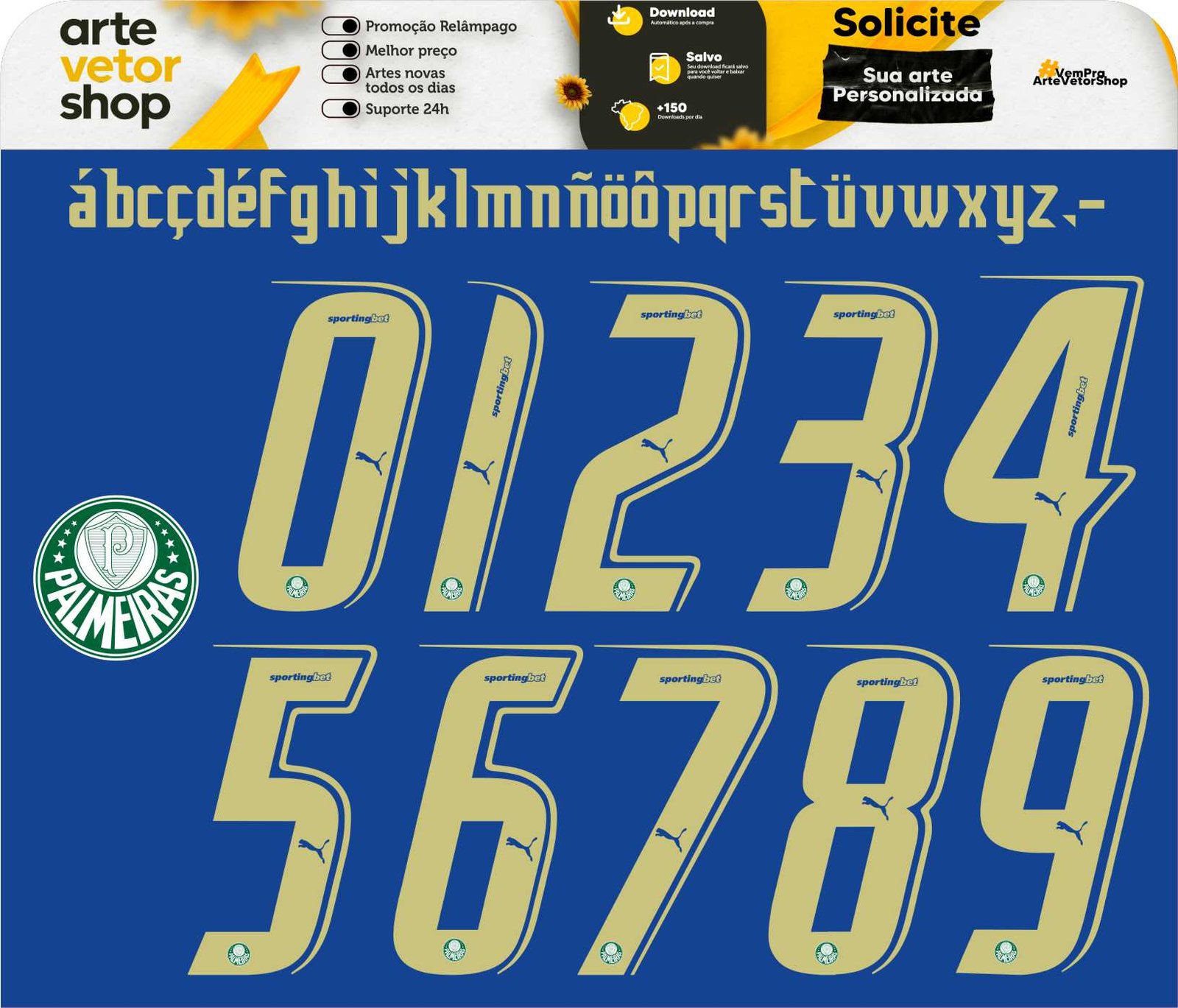 Fonte Palmeiras 2026-27 Número Terceira Camisa