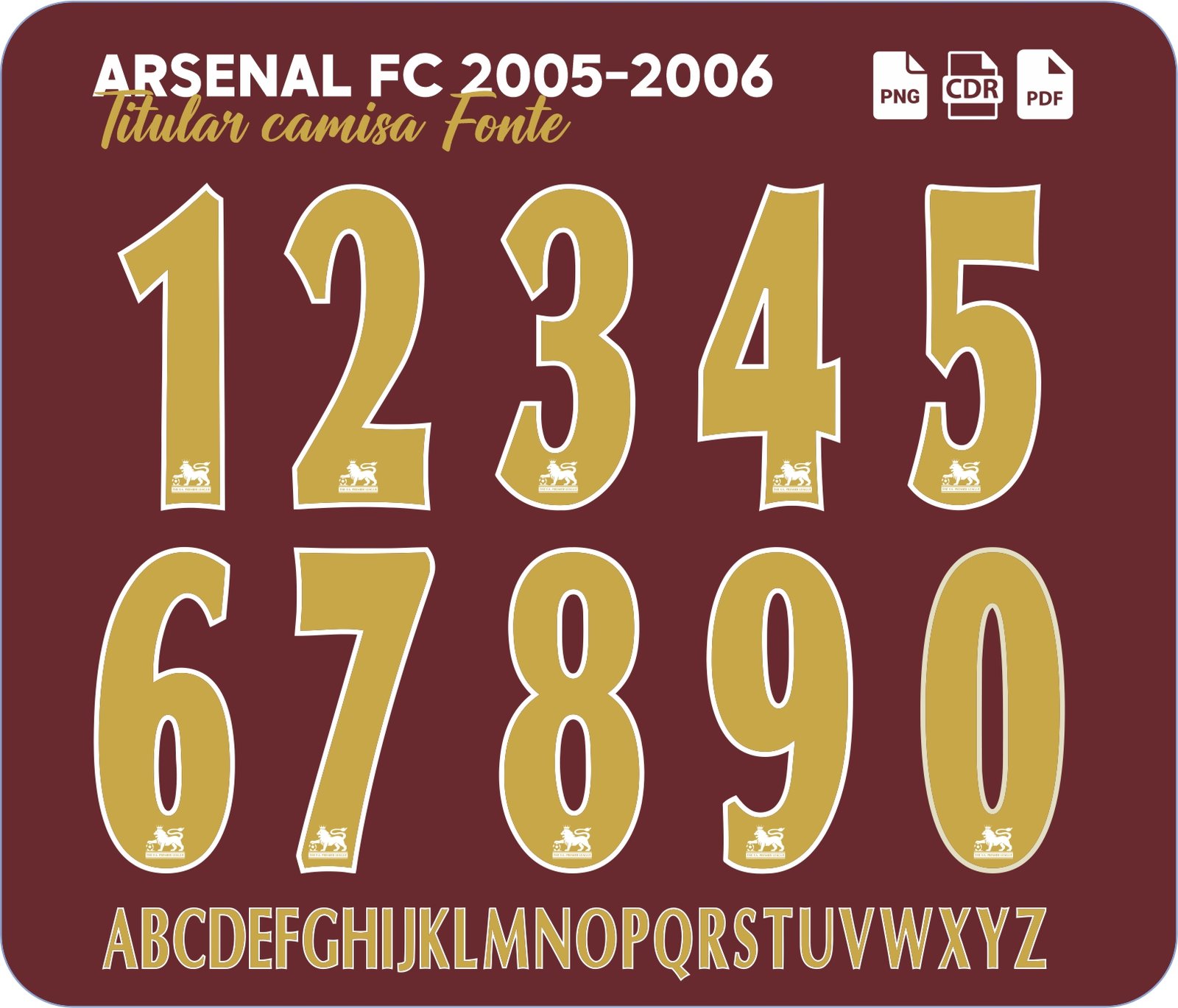 Fonte Titular Arsenal 2005-06 Vetor Despedida
