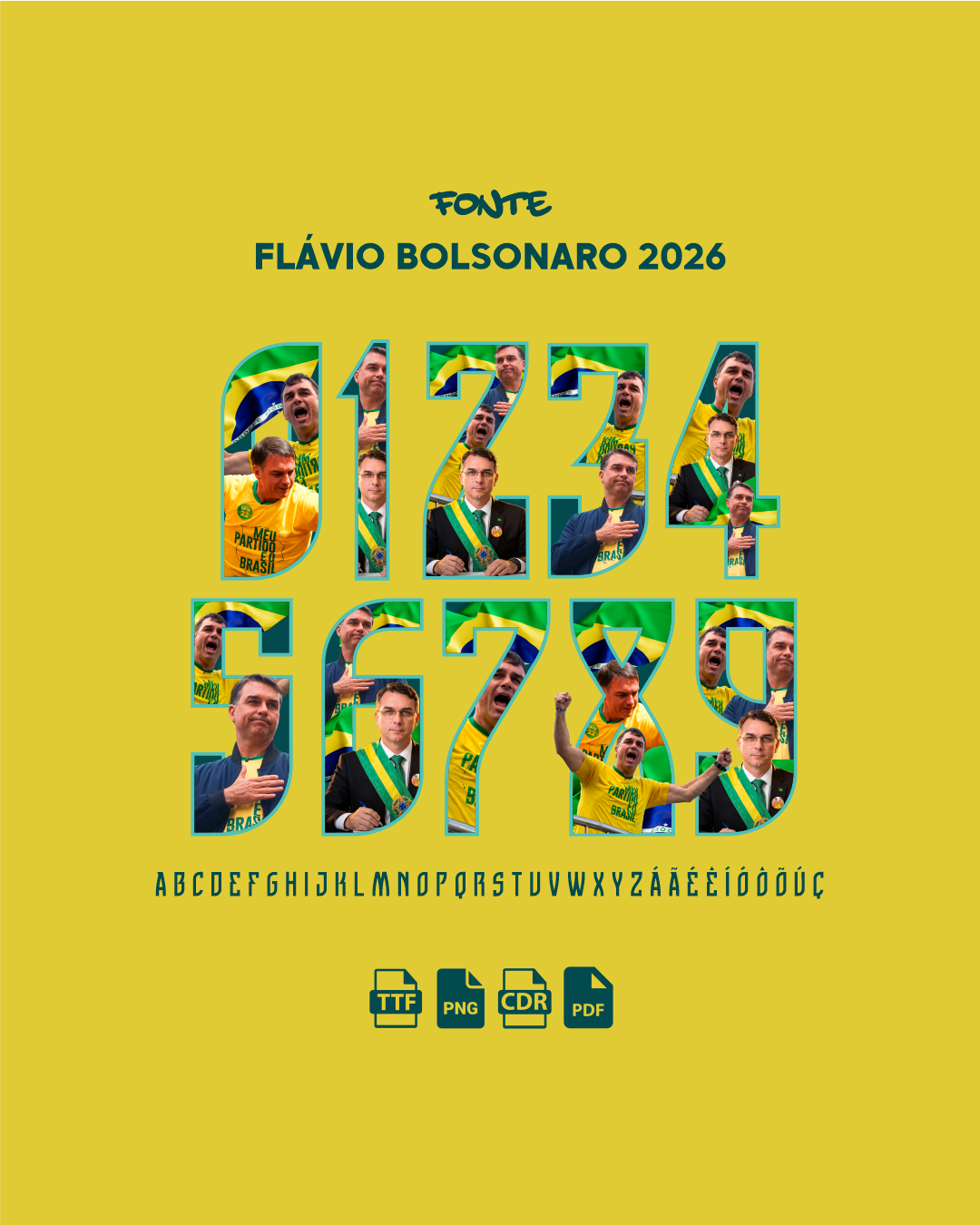 Fonte Personalizada Presidente Flávio Bolsonaro - Eleições 2026 - Imagem 2