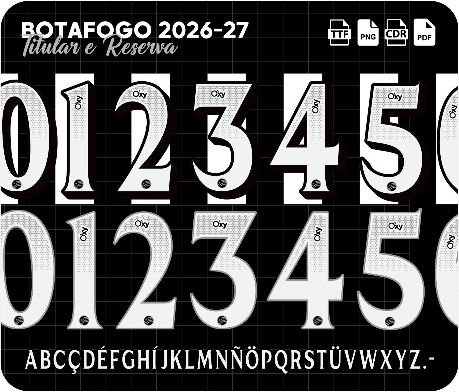 Fonte Kit Botafogo 2026-27 Titular e Reserva
