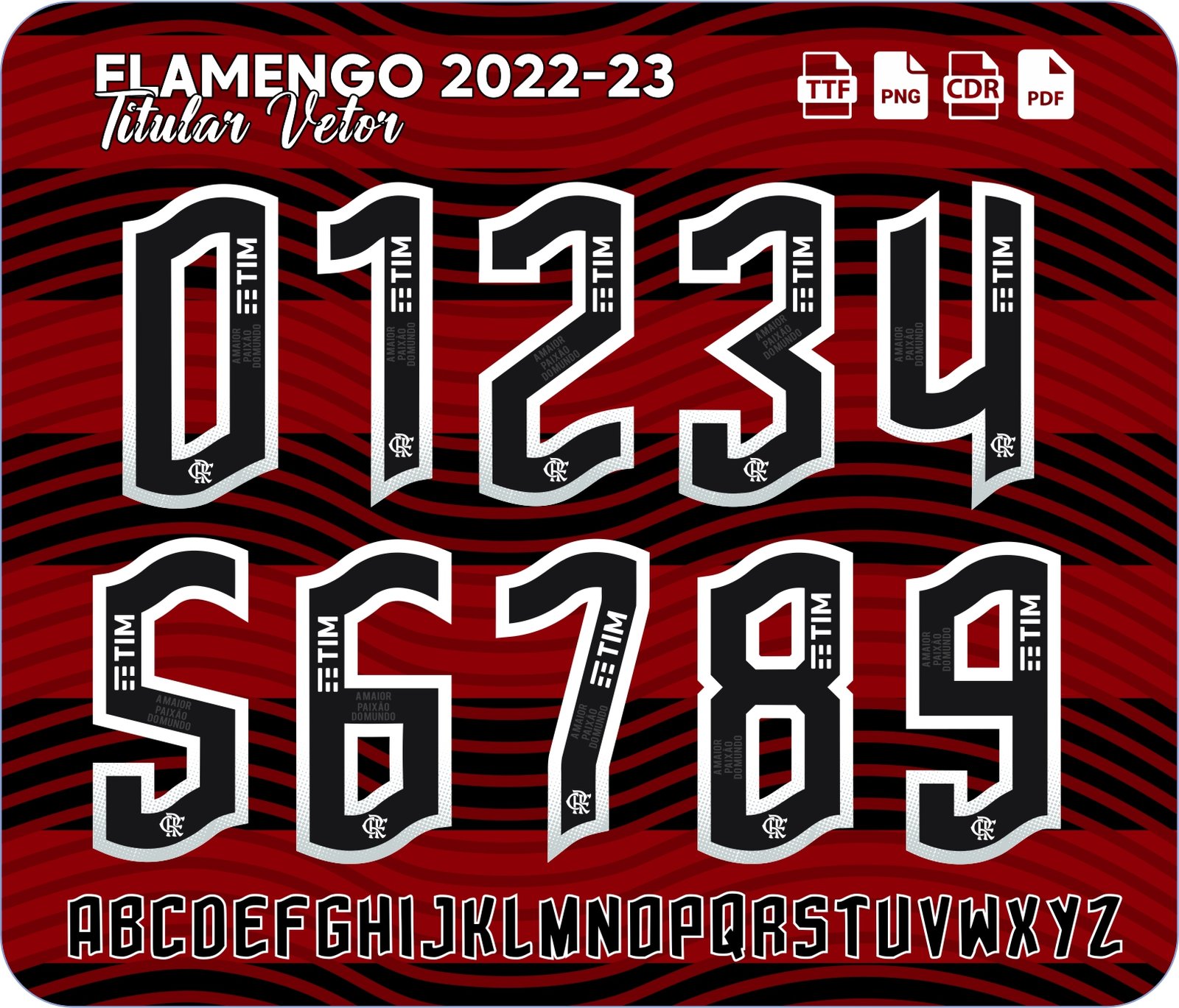 Fonte Flamengo 2022/23 Titular Vetor