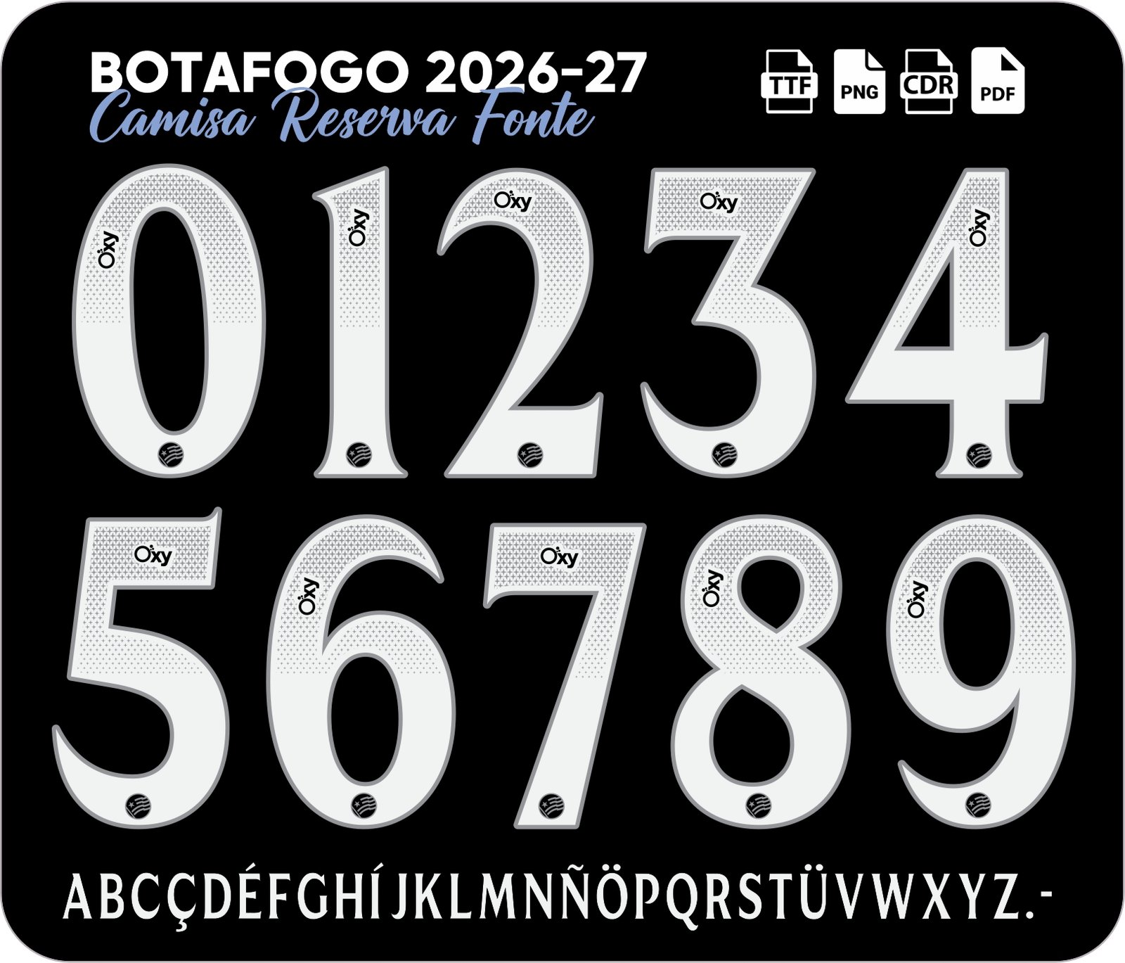 Fonte Botafogo 2026-27 Kit Reserva
