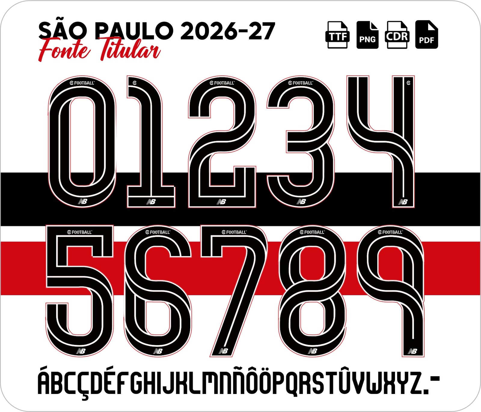 Fonte São Paulo Titular 2026-27 Vetor