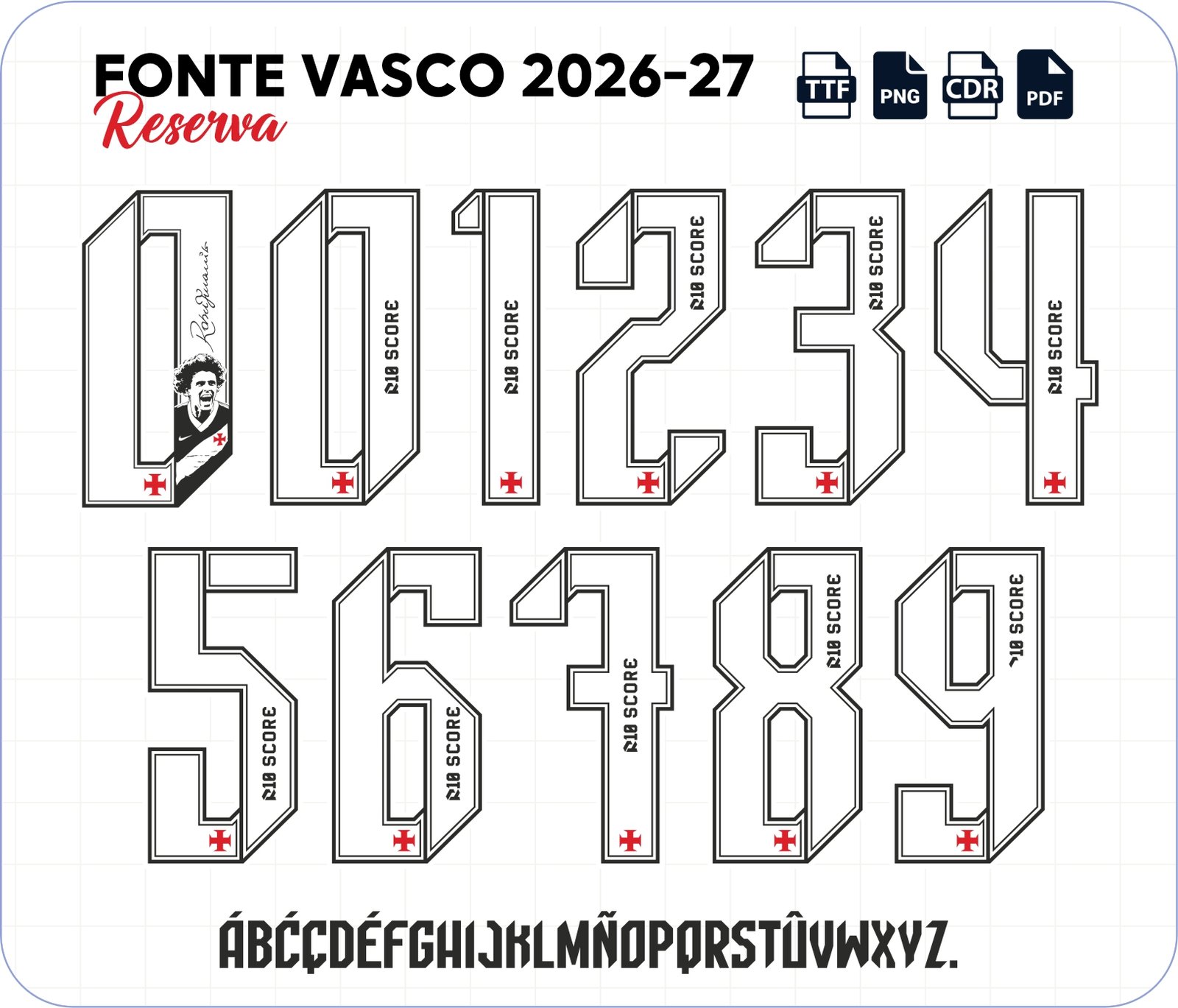 Fonte Vasco Reserva 2026-27 Vetor
