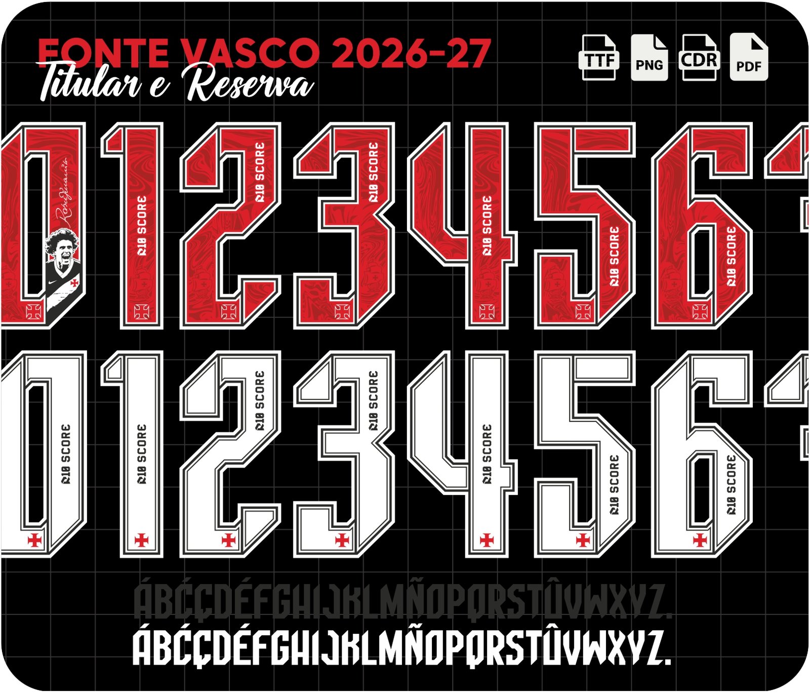 Fonte Vasco Titular e Reserva 2026-27 Vetor