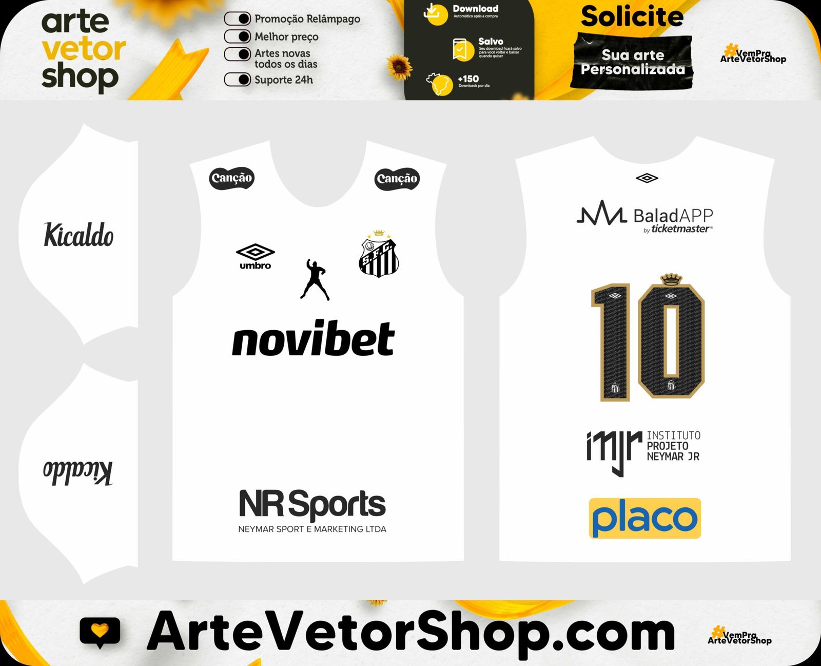 Santos FC Patrocinadores Vetorizados Completos 2026-27
