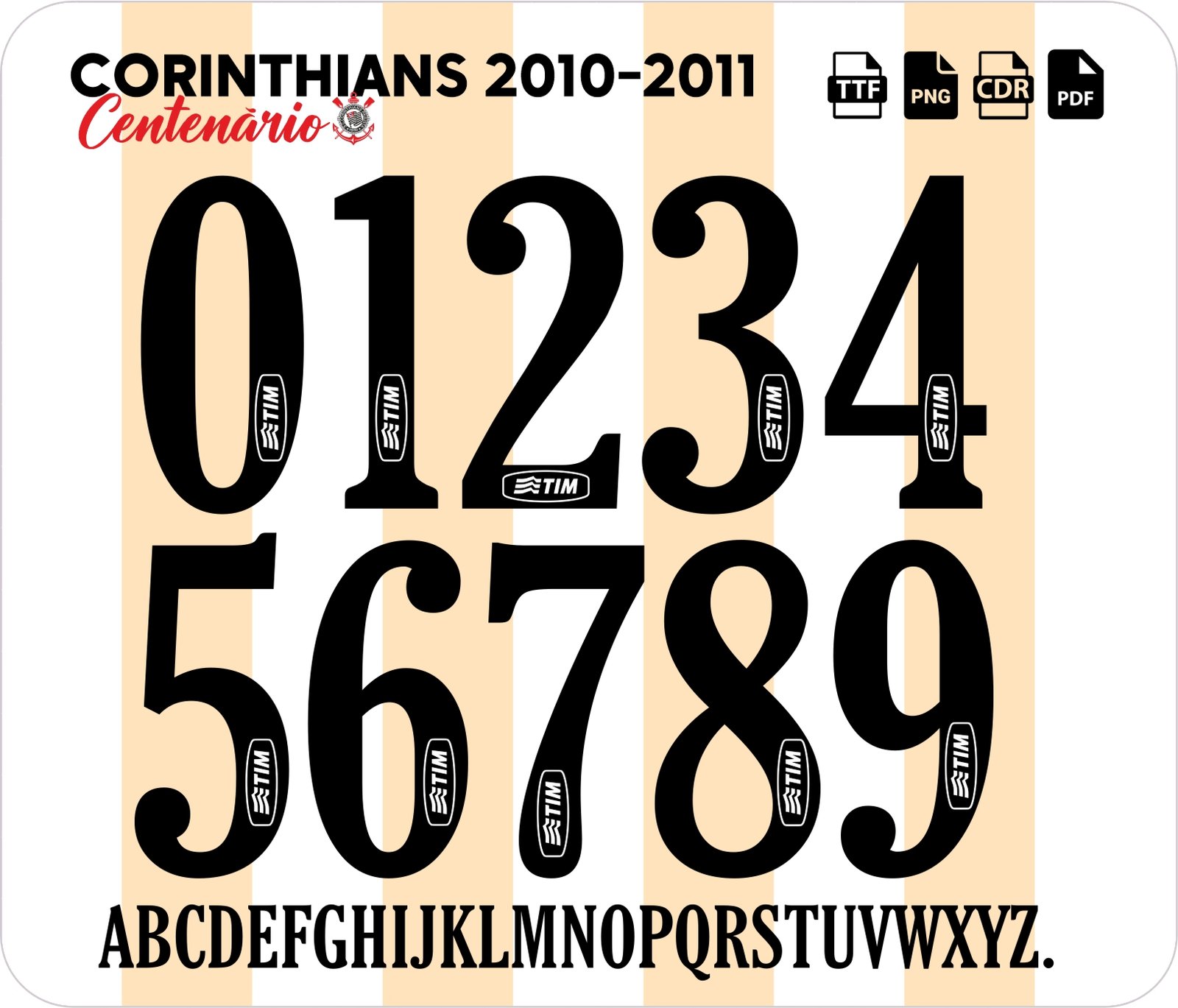 Fonte Corinthians Centenario 2010-2011  Vetor