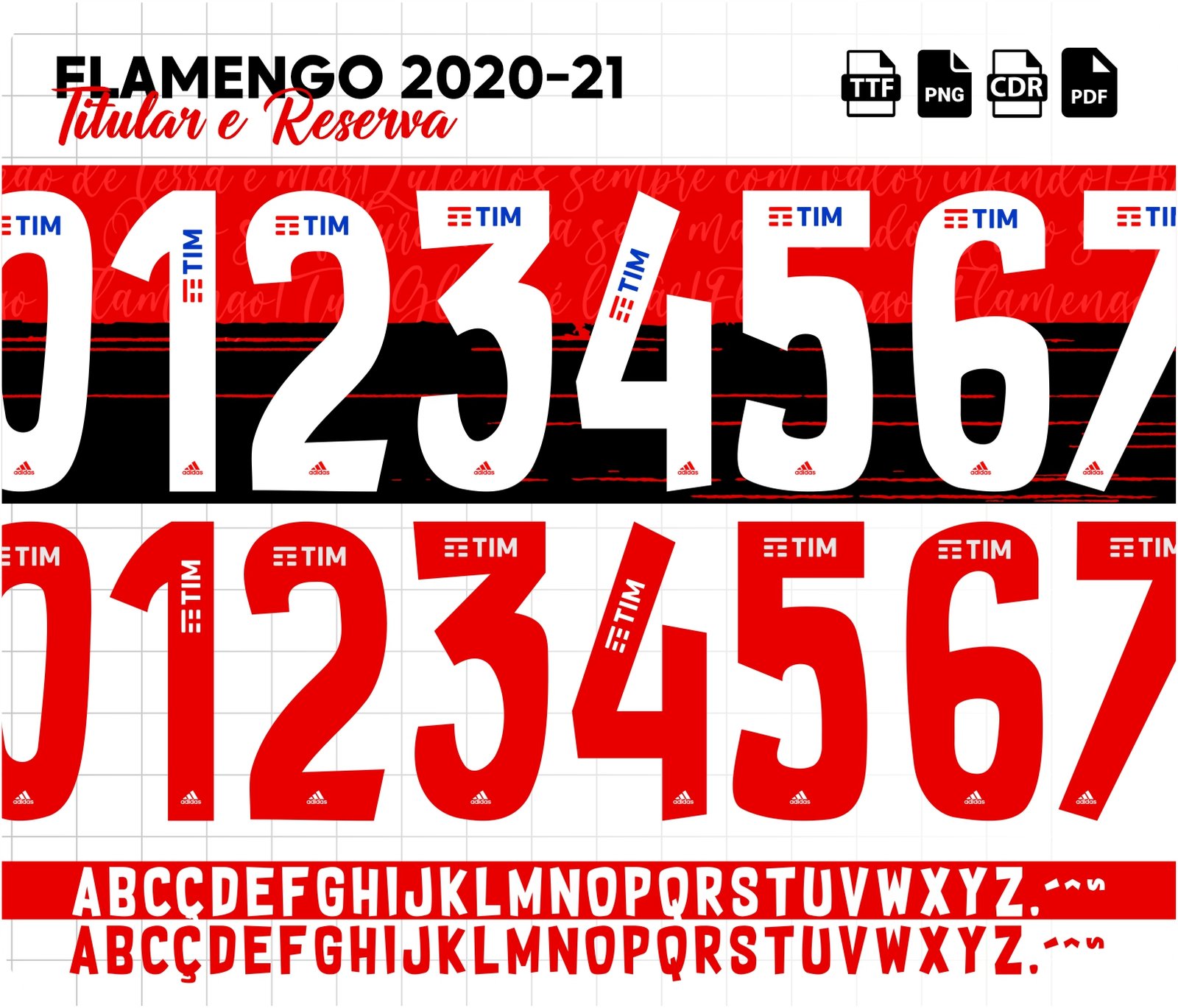 Fonte Flamengo 2020-2021 Titular e Reserva