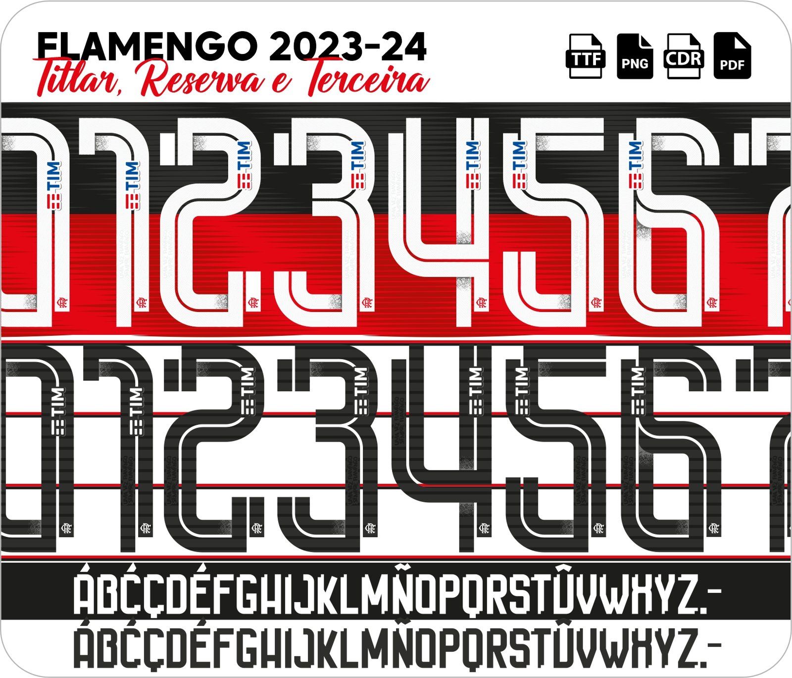 Fonte Flamengo 2023-2024 Titular, Reserva e Terceira