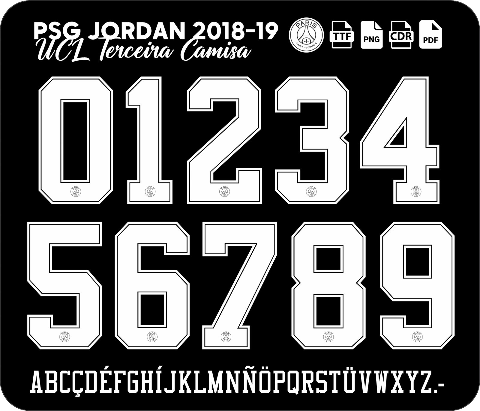 Fonte PSG Jordan 2018-2019 UCL
