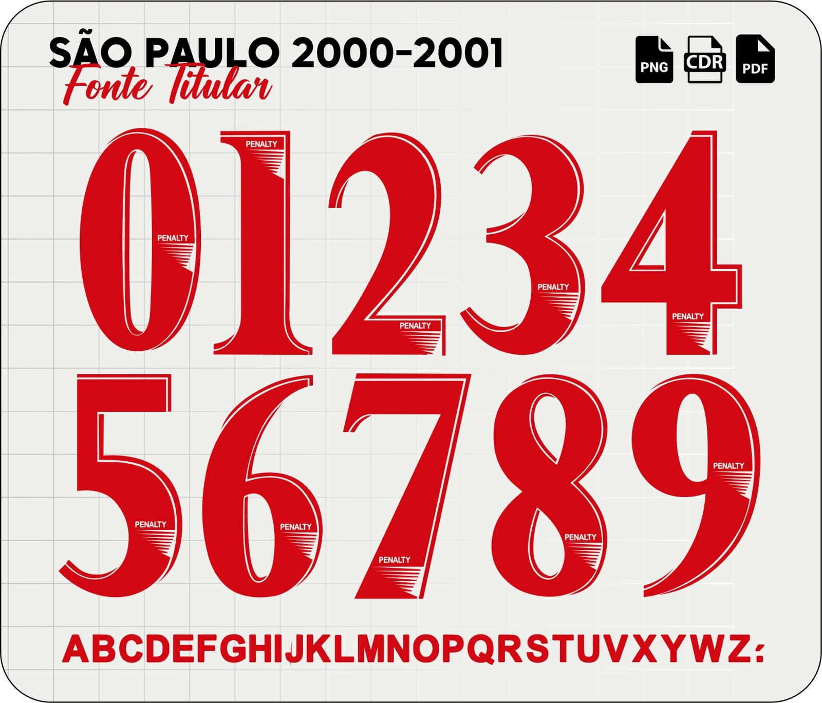 Fonte São Paulo 2000-2001 Retrô Titular