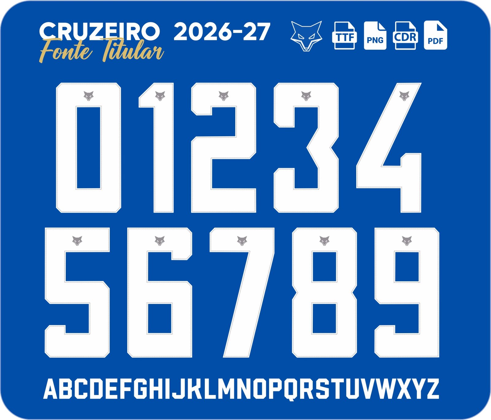 Fonte Cruzeiro Titular 2026-2027 Vetor