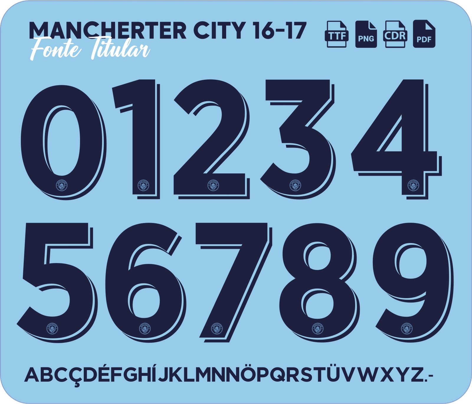 Fonte Manchester City 2016-2017 Titular