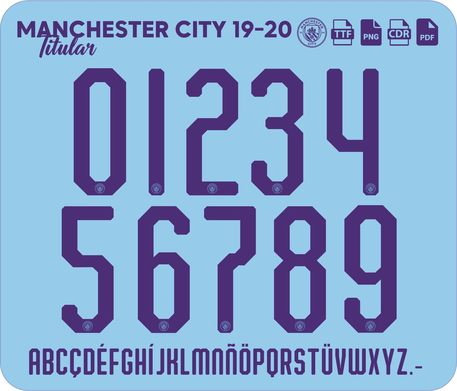 Fonte Manchester City 2019-2020 Titular